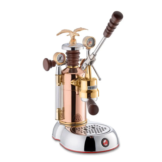 La Pavoni Esperto Edotto Lever Coffee Machine Stainless (Steel Brass Copper/Wood)
